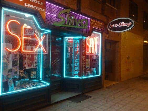 fachada de loja sex shop