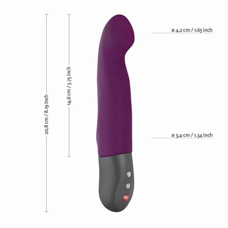 Dimensões do vibrador STRONIC G_Grape
