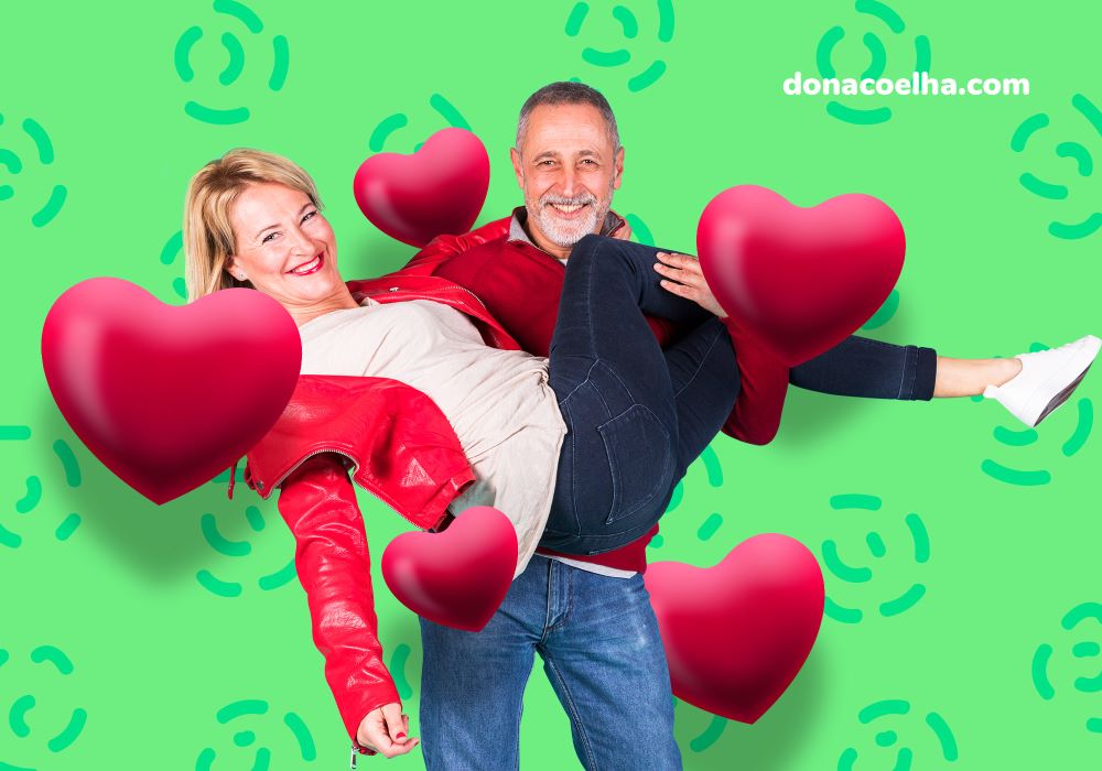 Casal de idosos apaixonados