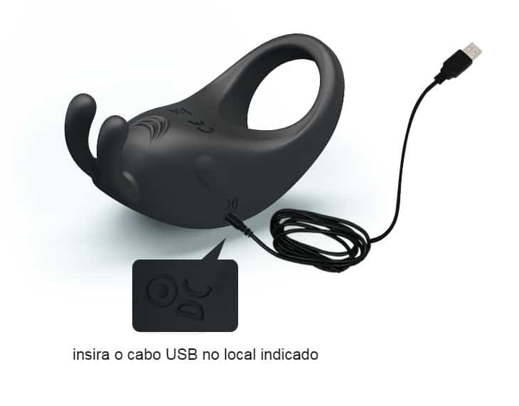 anel peniano preto recarregável