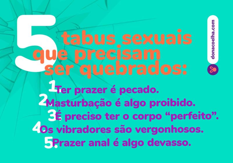Banner citando 5 tabus sexuais a serem quebrados