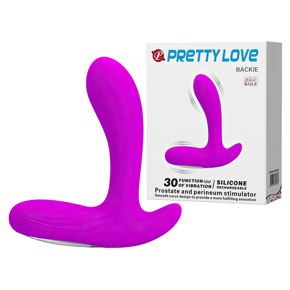 VB038 ROXO Vibrador anal e Próstata Backie