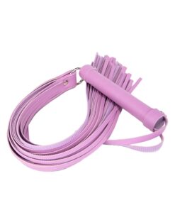LinhaBDSM ChicoteLilasGrande03 Dona Coelha Flogger Lilás com argola - Linha BDSM