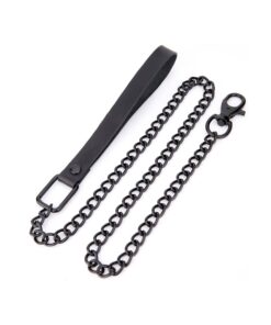 LinhaBDSM ColeiraPreta04 Dona Coelha Coleira e Guia Preto Fosco - Linha BDSM