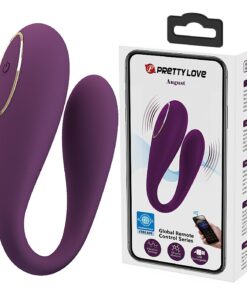 96696ab443df75bfd3d2e6263211be0a Vibrador para Casal com controle via APP August na cor roxa