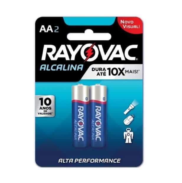 5ab0ac9c8f9e652ae6c3314e7c81da33 Pilhas Alcalinas Rayovac AA - Cartela com 2 unidades